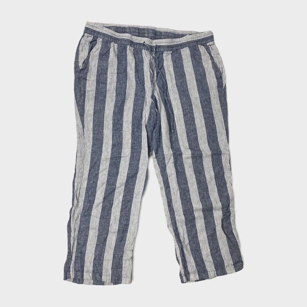 Old Navy Womens Linen Blend Stripe Pant size XL